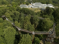 Aerial view of the Royal Botanic gardens in Kew