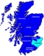 Map of Borders Scotland