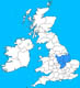 Map of East Midlands England