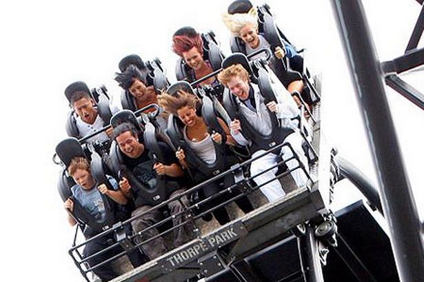 thorpe1 People enjoying a ride at Thorpe Park