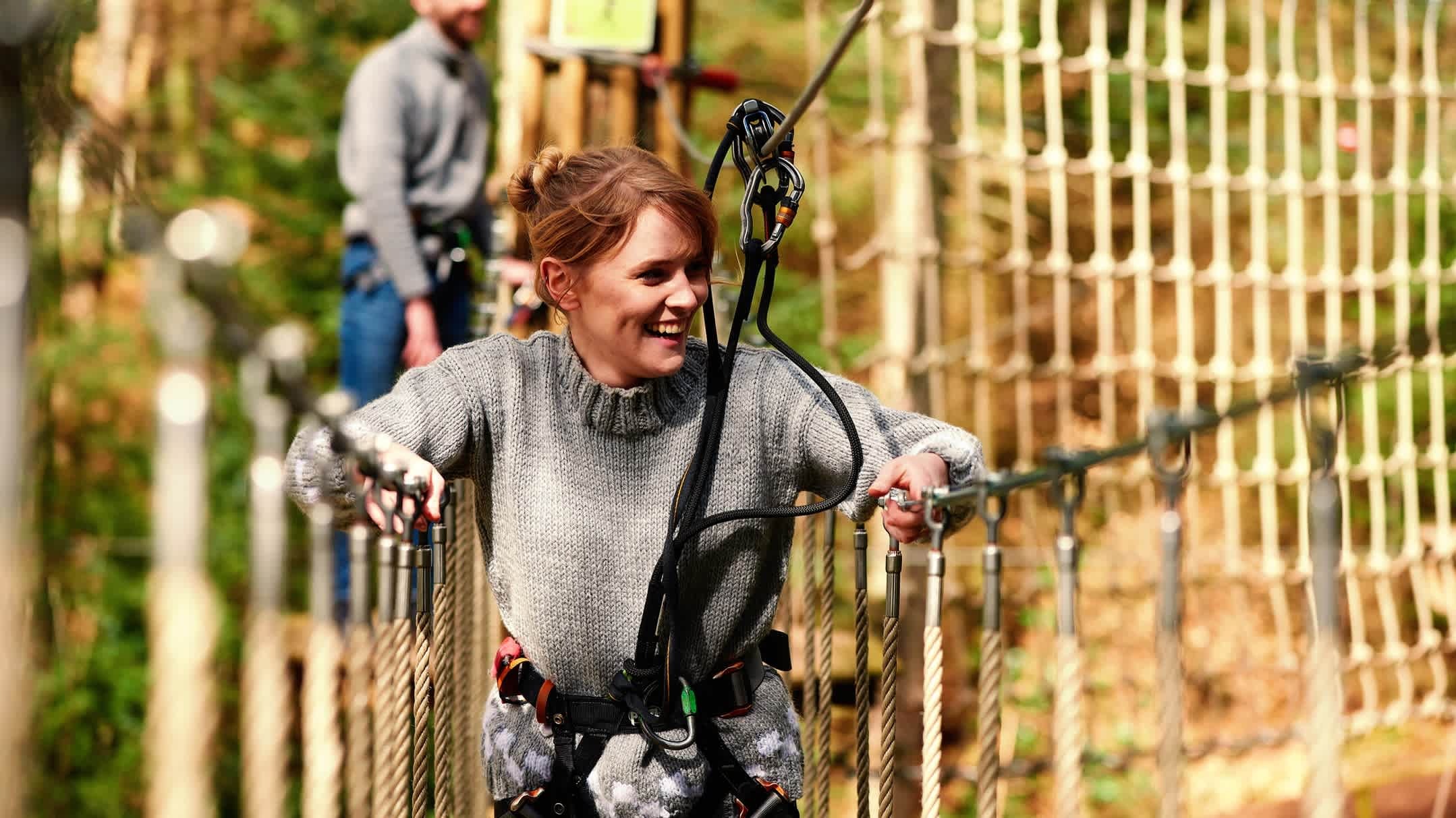 Go Ape treetop adventure family