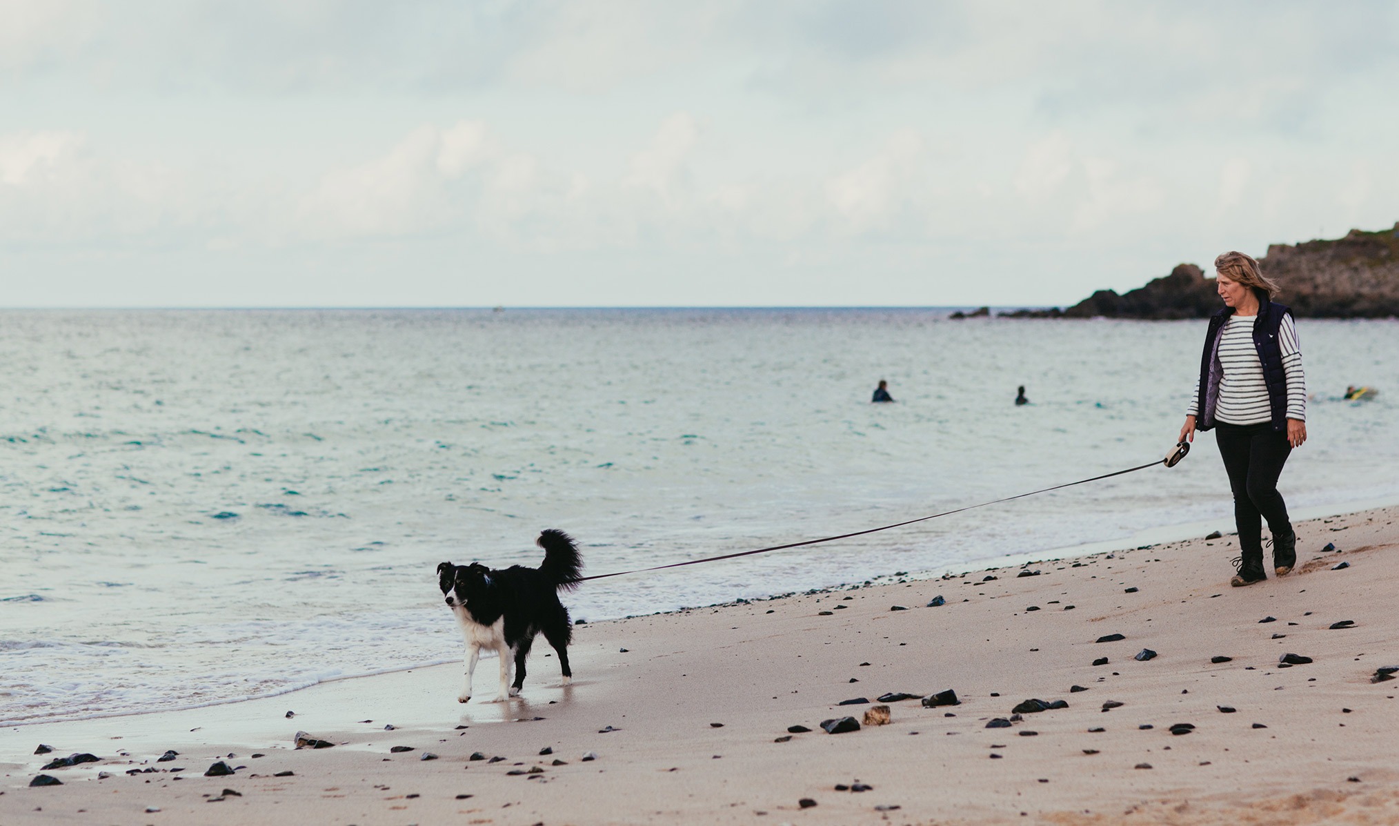 Coastal dog walk Cornwall South West Coast Path