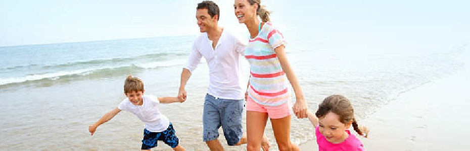 Family holiday abroad with children