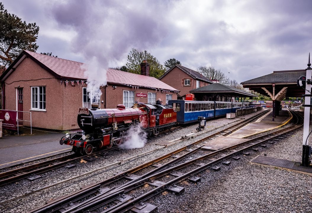 Ravenglass and Eskdale Railway steam train Cumbria