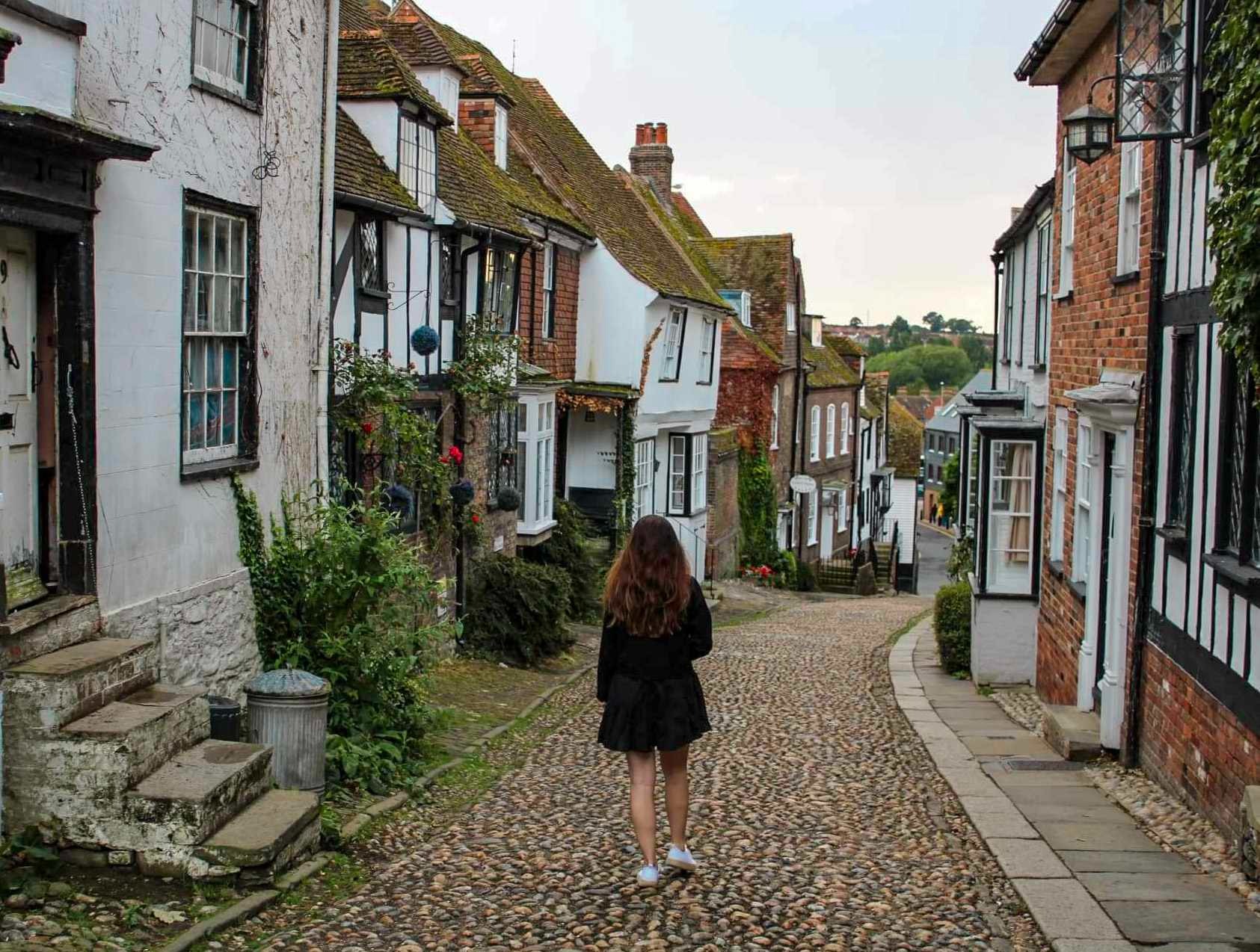 Rye cobbled streets timber framed houses