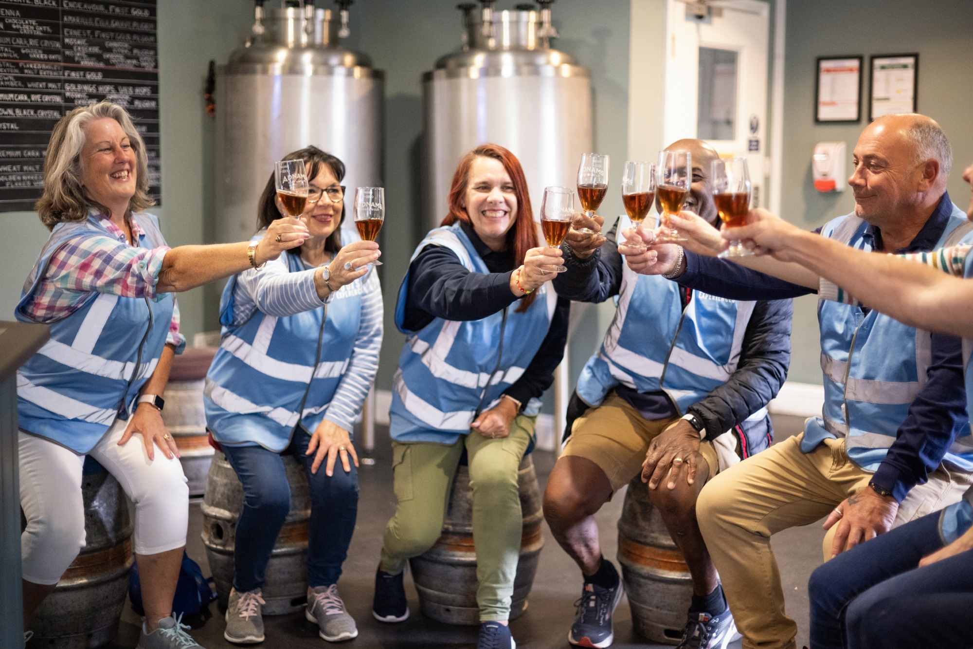 Adnams ale pints tasting room beer samples