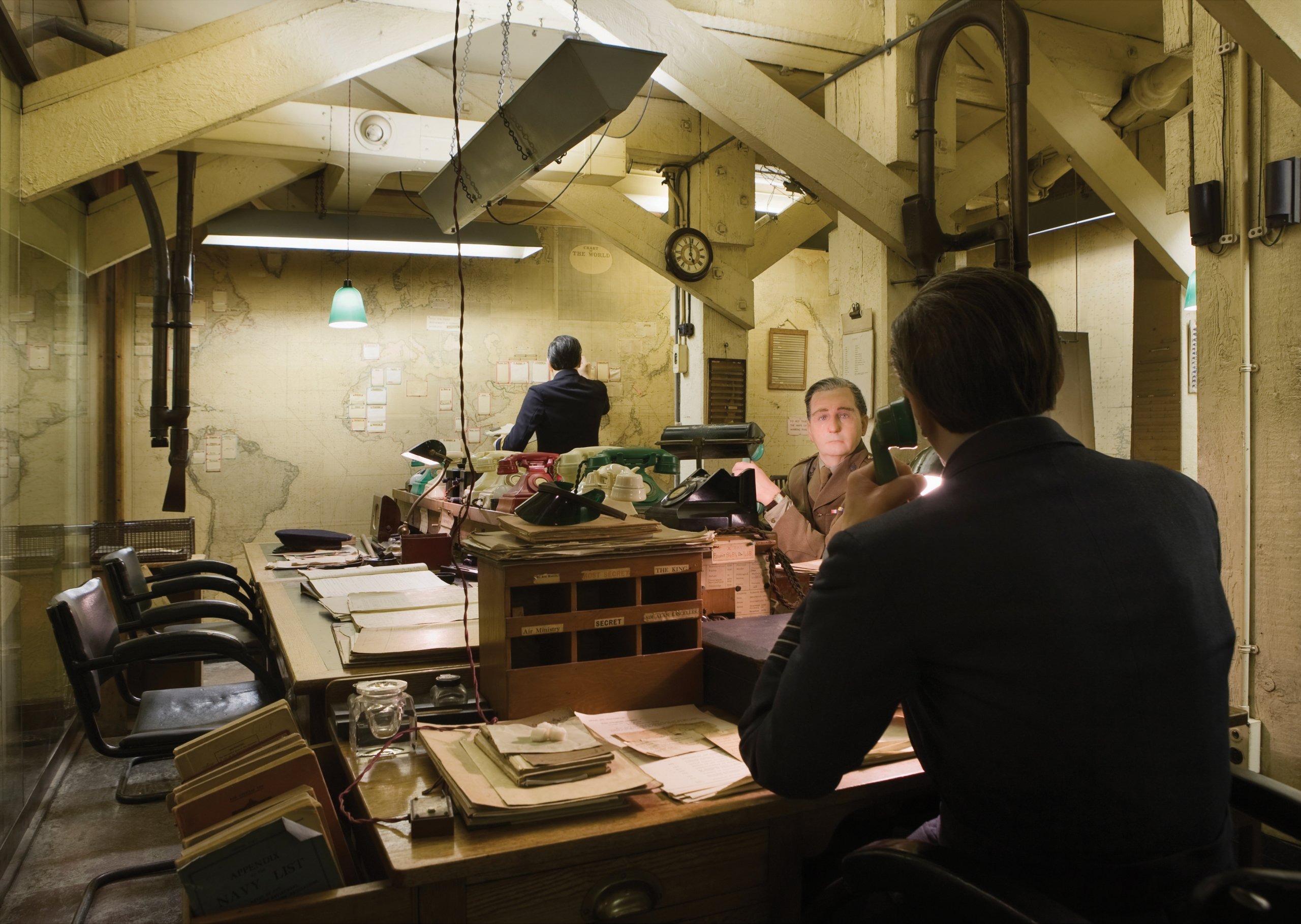 The preserved underground Cabinet War Rooms beneath Westminster in London