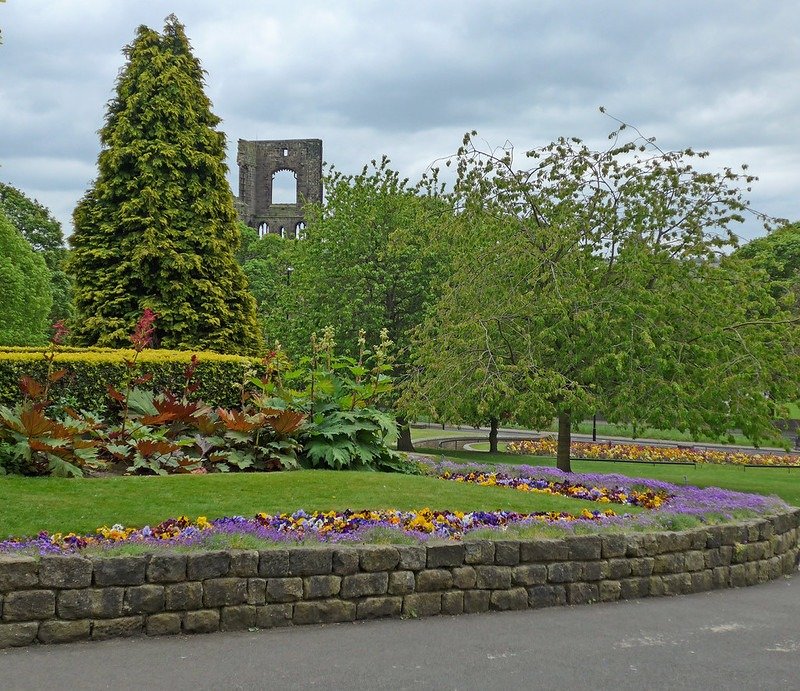 Country park River Aire landscape grounds atmospheric ruins