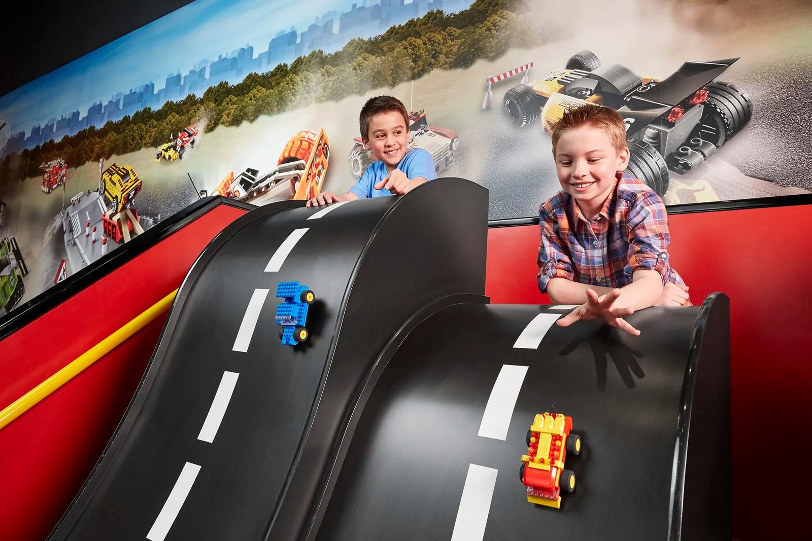 Build & Test Zone skill-building LEGO creation vehicle testing