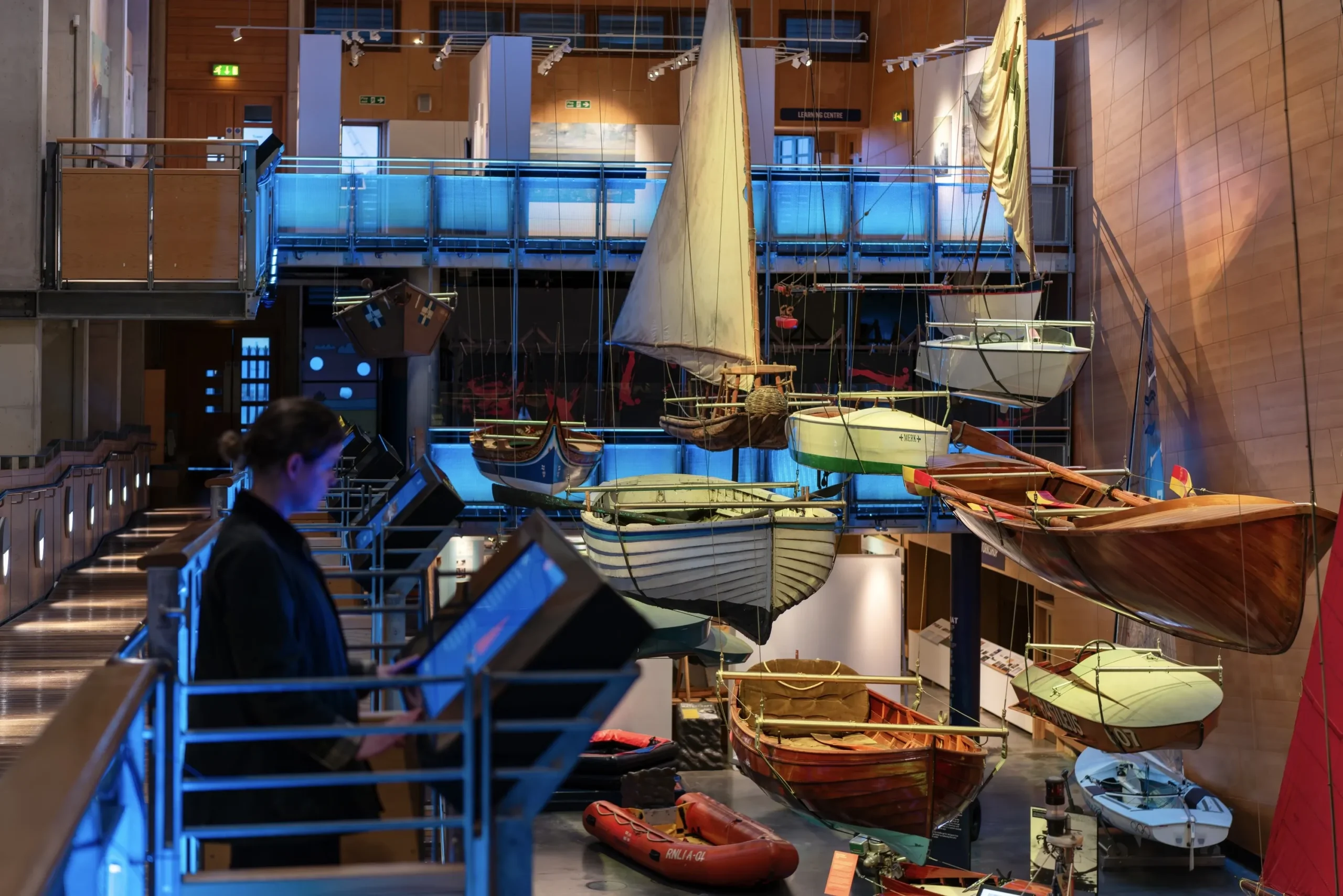 Historic boats and small boat collection display