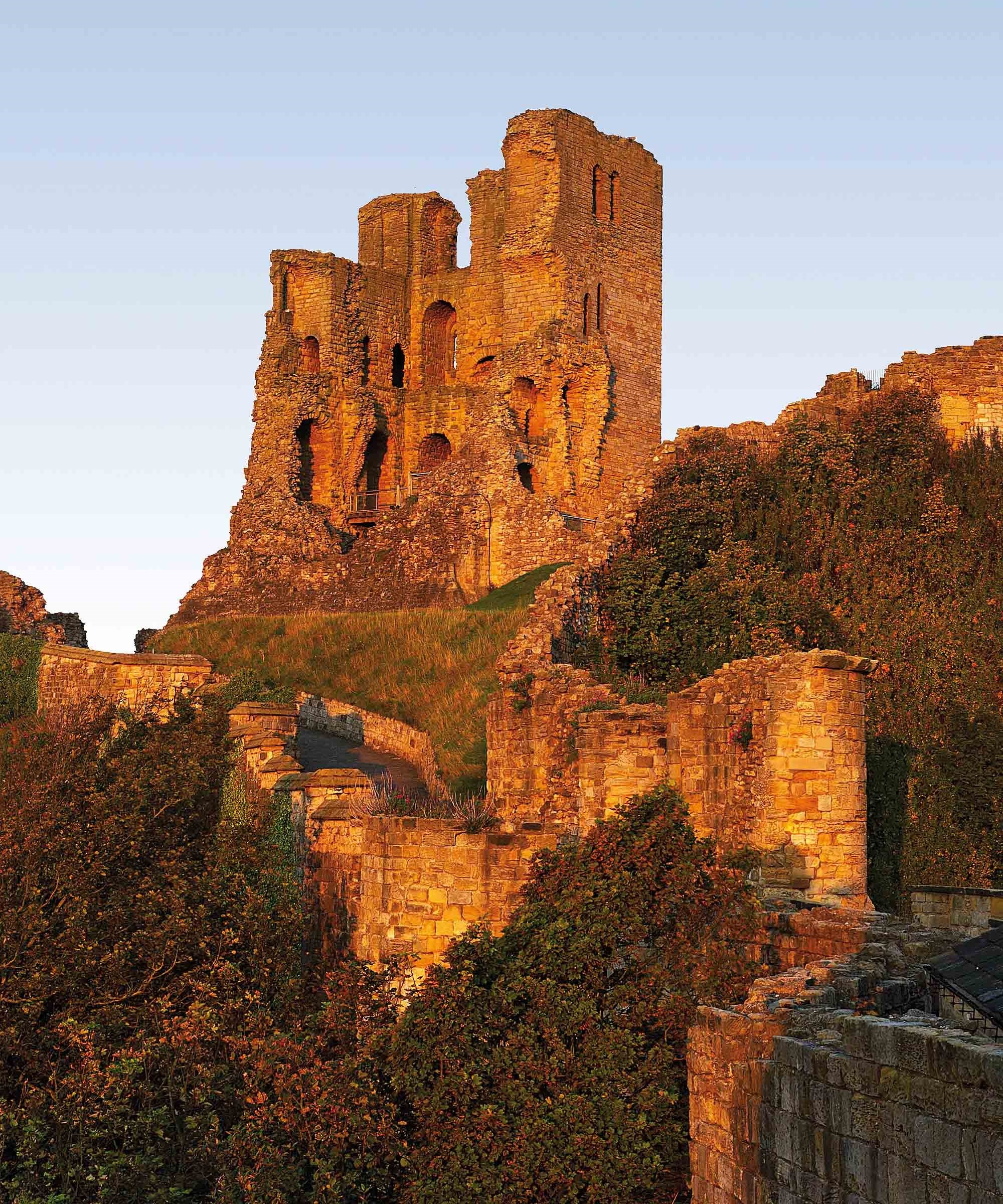Scarborough Castle clifftop ruins medieval fortress North Bay views