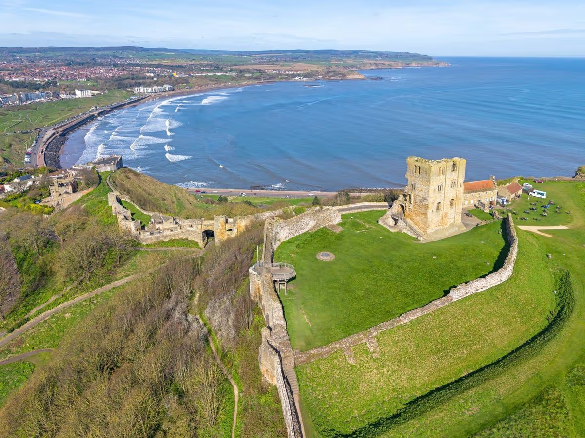 Scarborough Bay seaside resort panorama harbour headland views