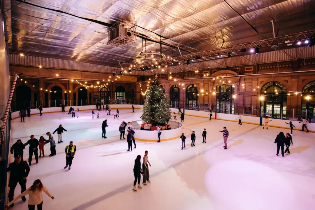 The Victorian Alexandra Palace building, home to one of London's most atmospheric ice rinks