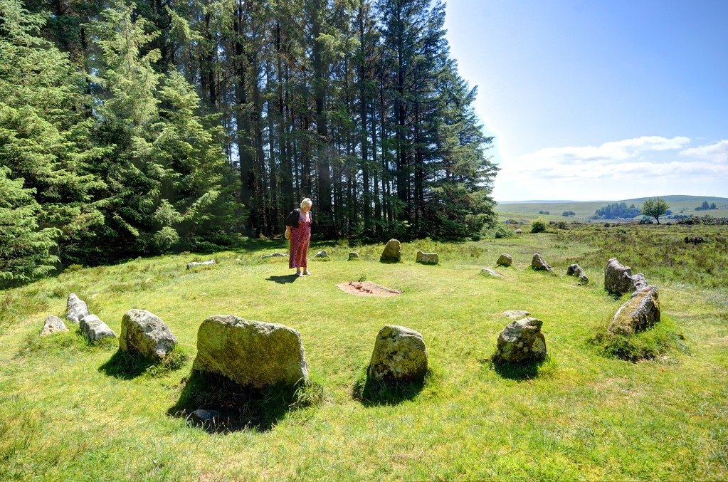 Dartmoor stone circle ancient Bronze Age site