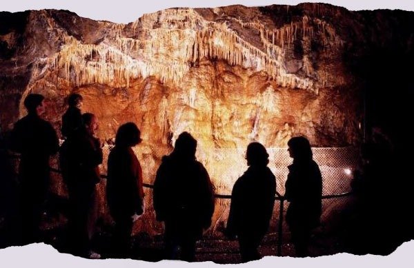 Underground cavern tour descent geology education experience