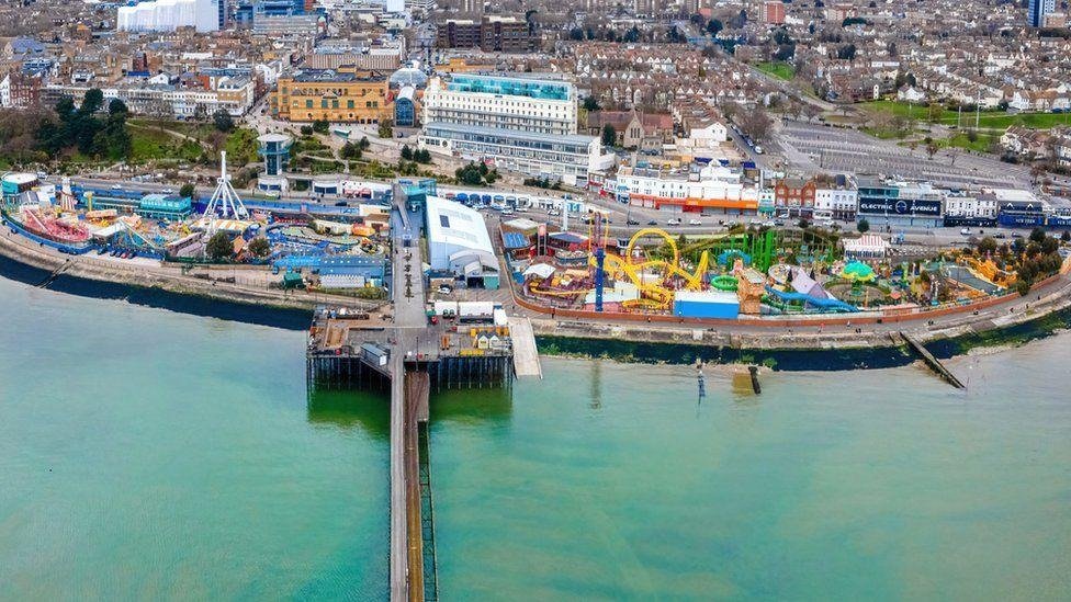 Southend seaside beach town Essex coast traditional resort