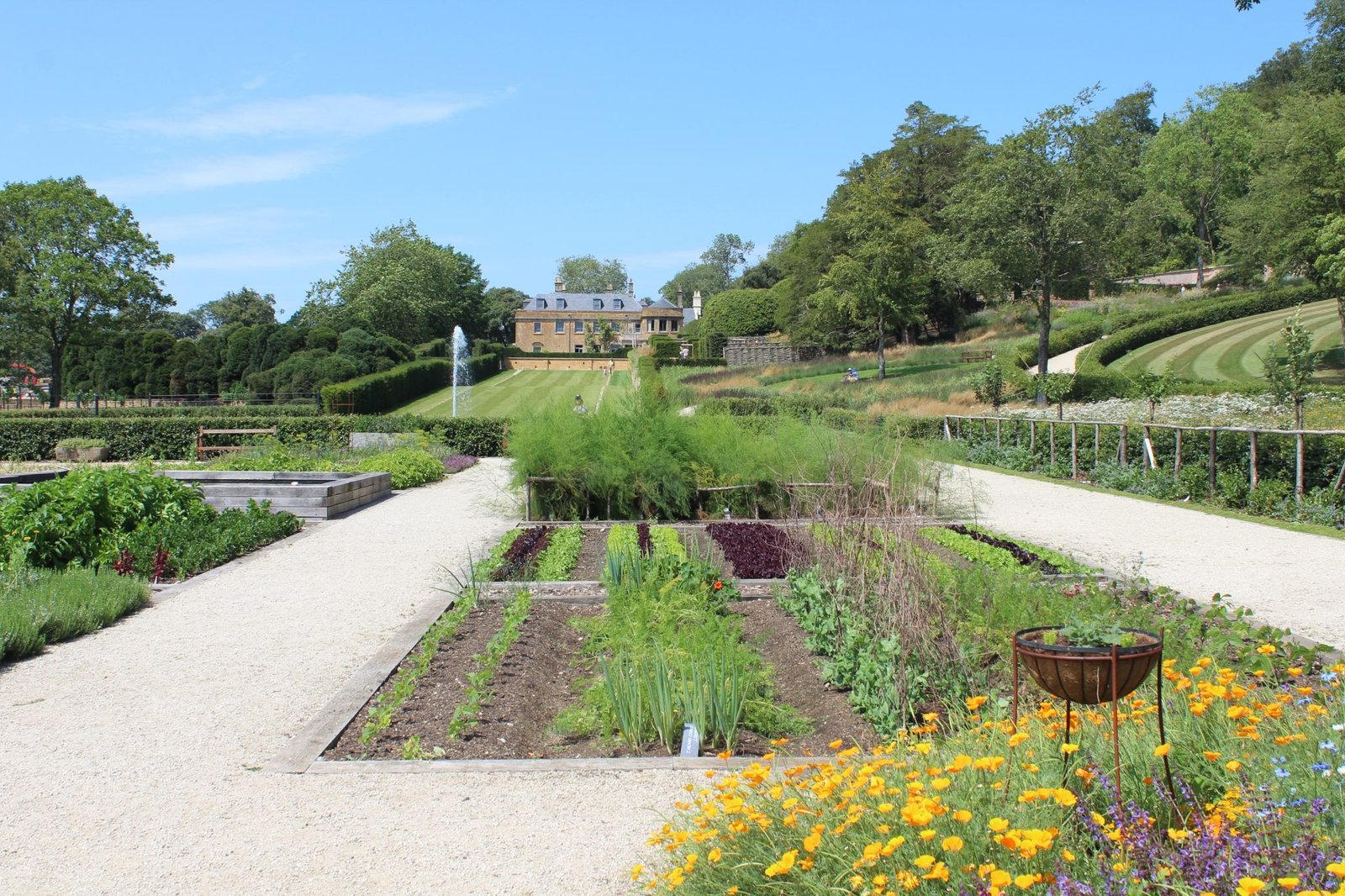 The Newt walled gardens Somerset Victorian borders