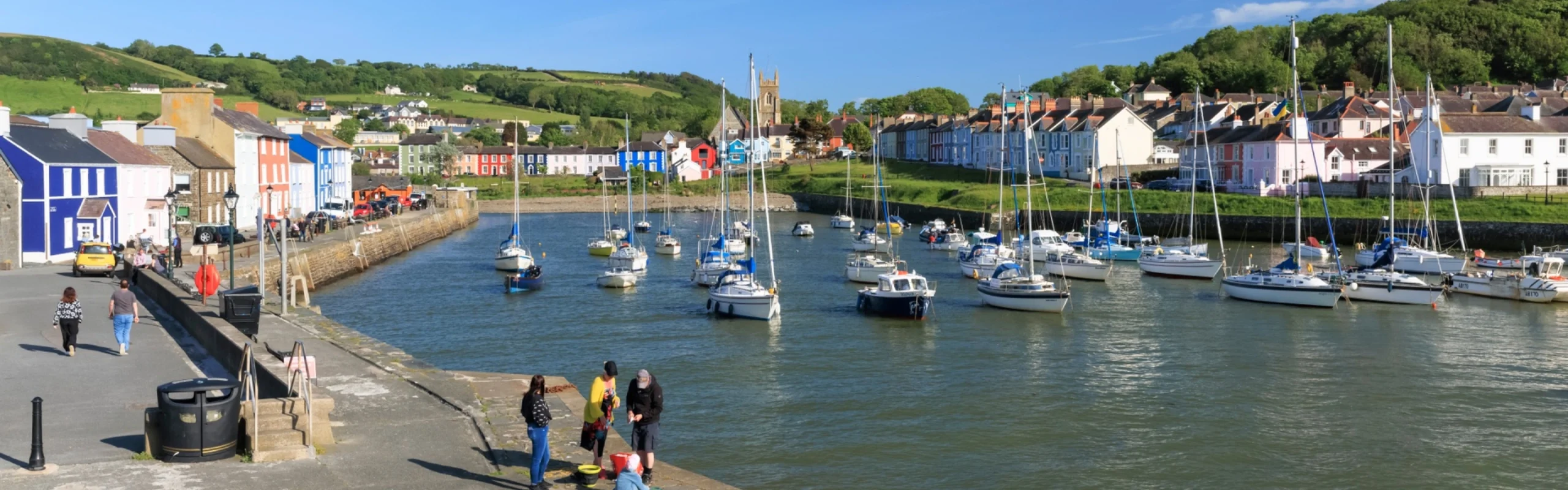 Aberaeron harbour and seafront