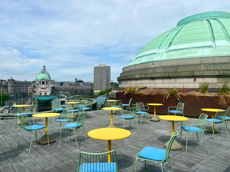 Roof terrace at Aberdeen Art Gallery