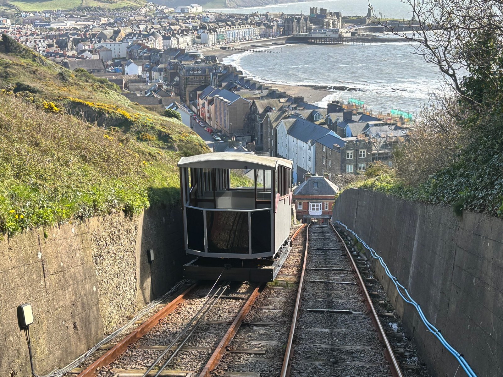Panoramic view across Cardigan Bay from Constitution Hill