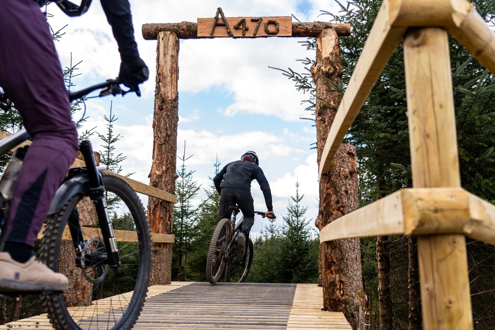 Riders preparing for the trails at BikePark Wales