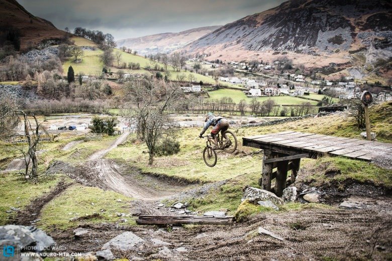 Mountain biking at BikePark Wales near Merthyr Tydfil