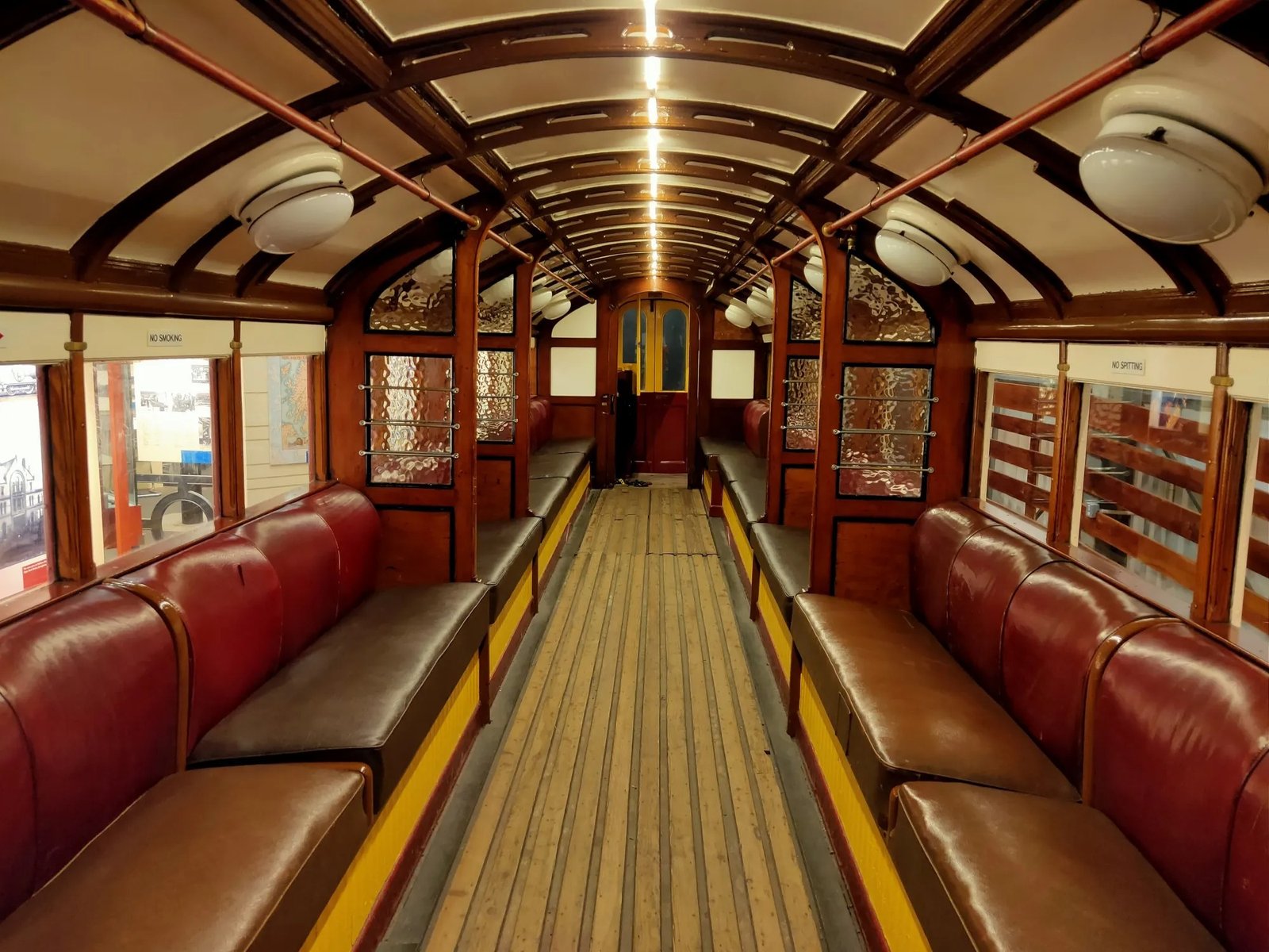 Historic railway carriage at the Museum of Scottish Railways