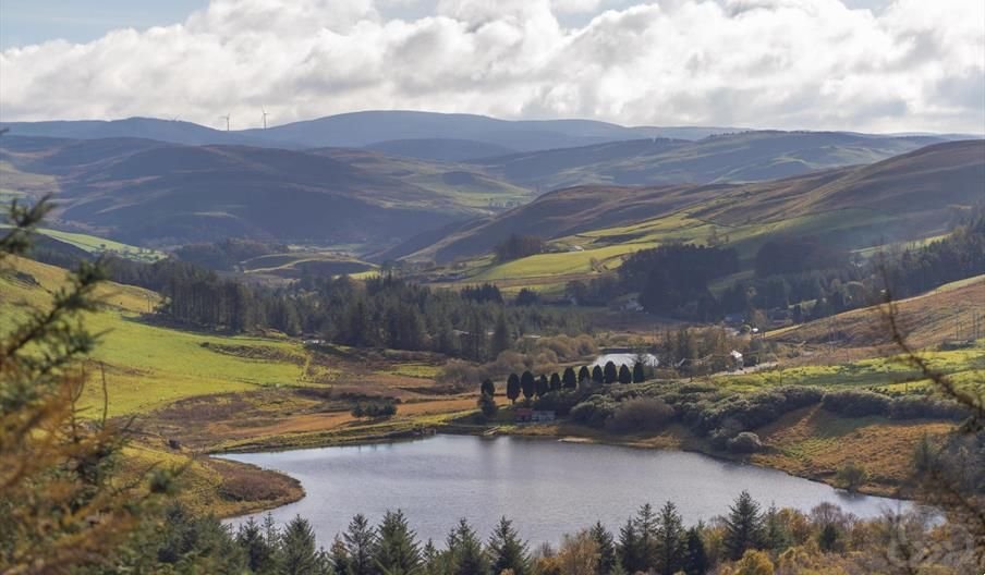 Walkers enjoying forest and mountain views at Bwlch Nant yr Arian