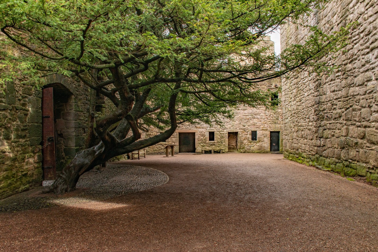 Inner courtyard at Craigmillar Castle
