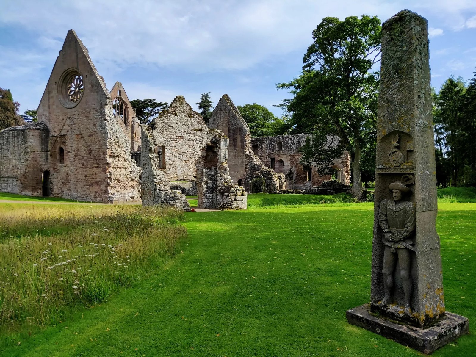 Medieval ruins at Dryburgh Abbey