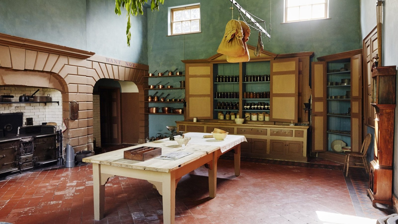 Historic servants’ rooms and household equipment inside Erddig