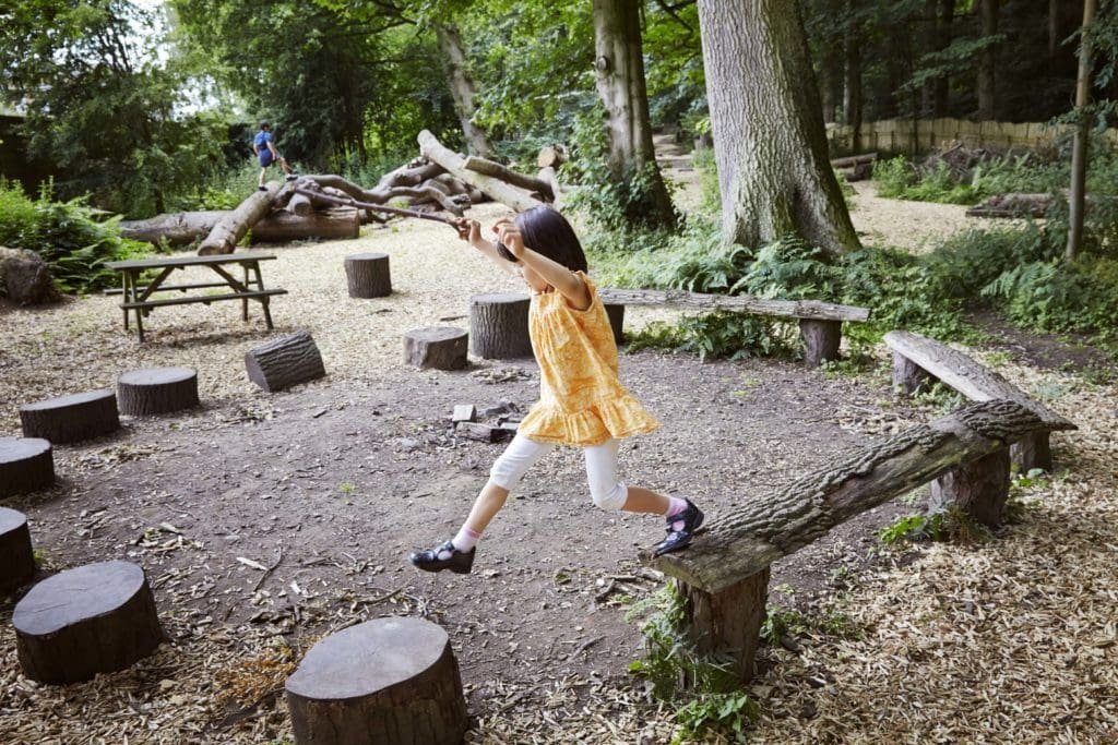 Children enjoying outdoor play and family activities at Erddig