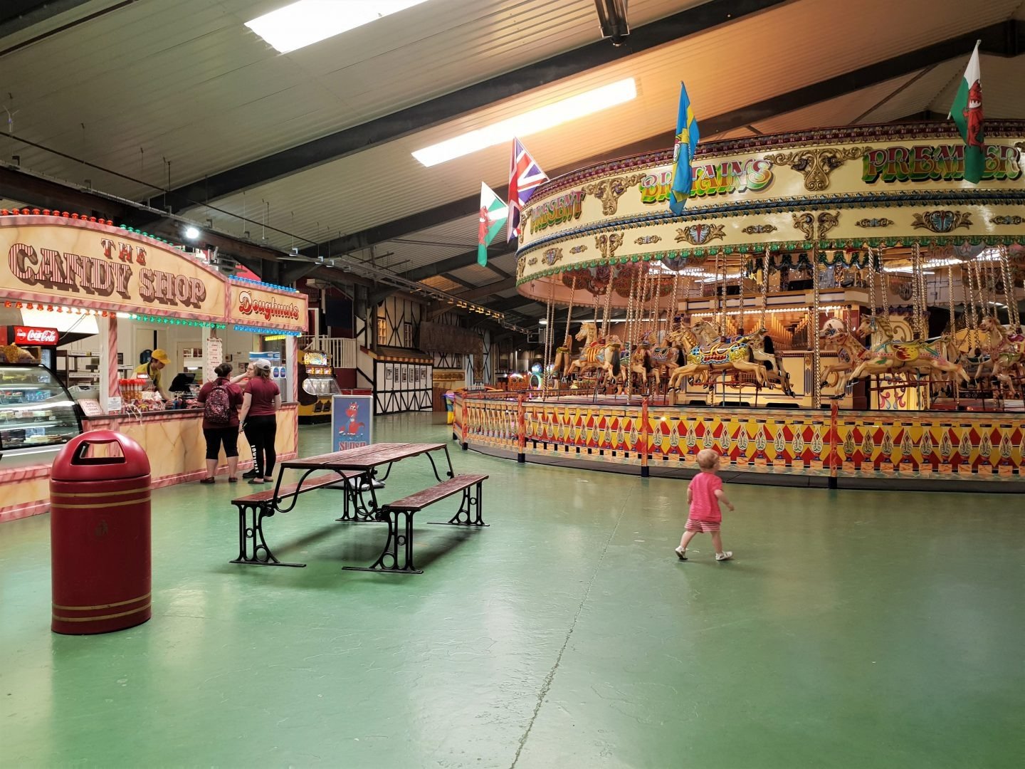 Vintage fairground rides at Folly Farm