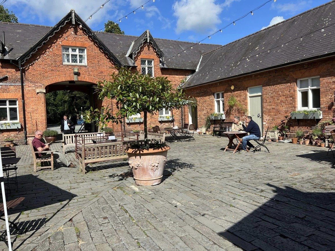 Courtyard Café and visitor area at Gregynog Hall
