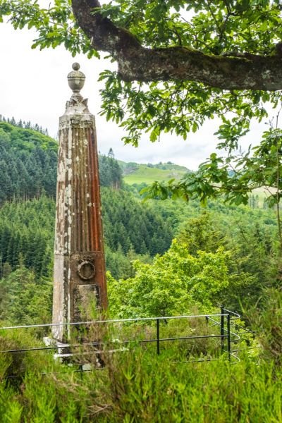 Bedford Monument and views across the Hafod Estate