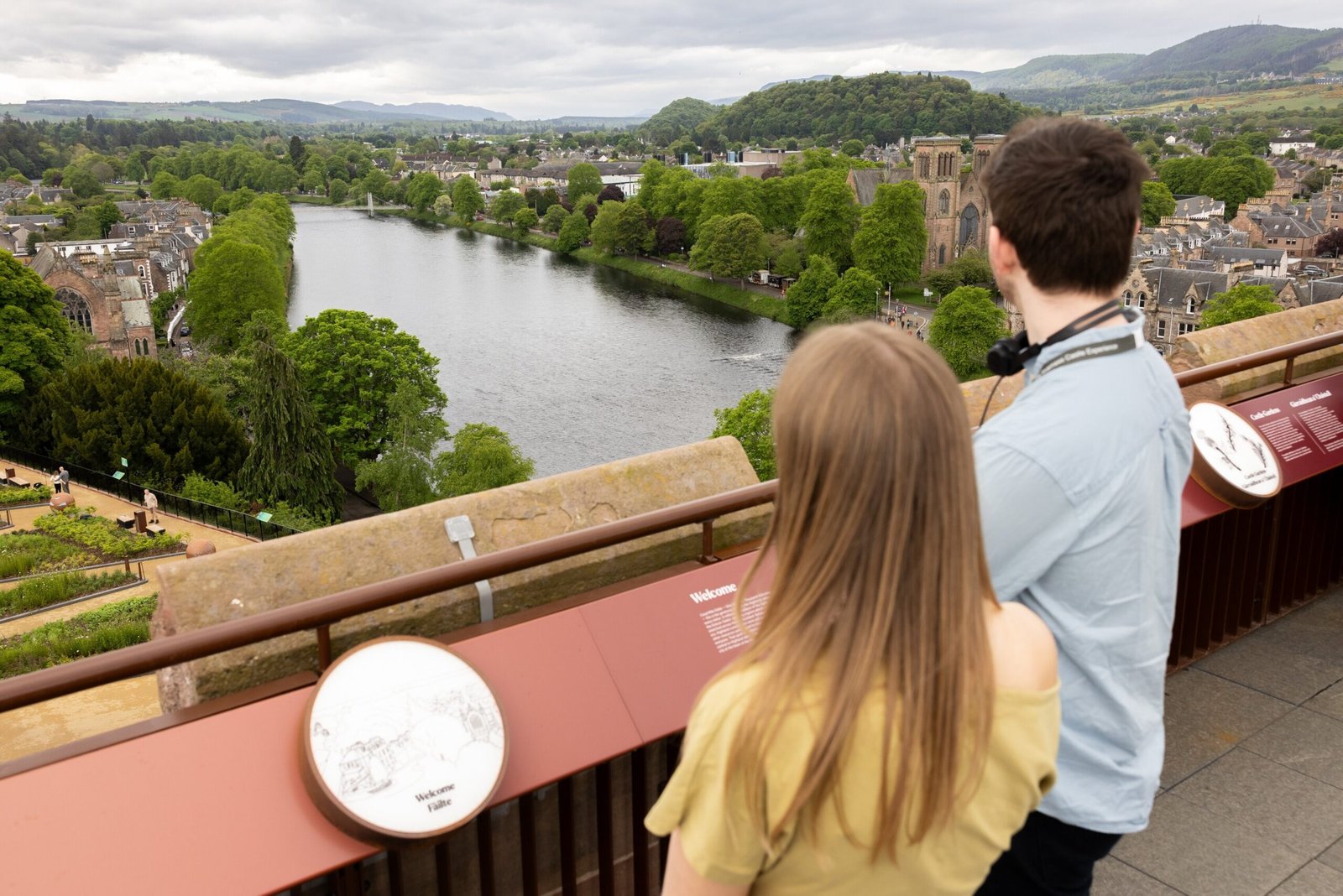 View across Inverness from the castle roof terrace