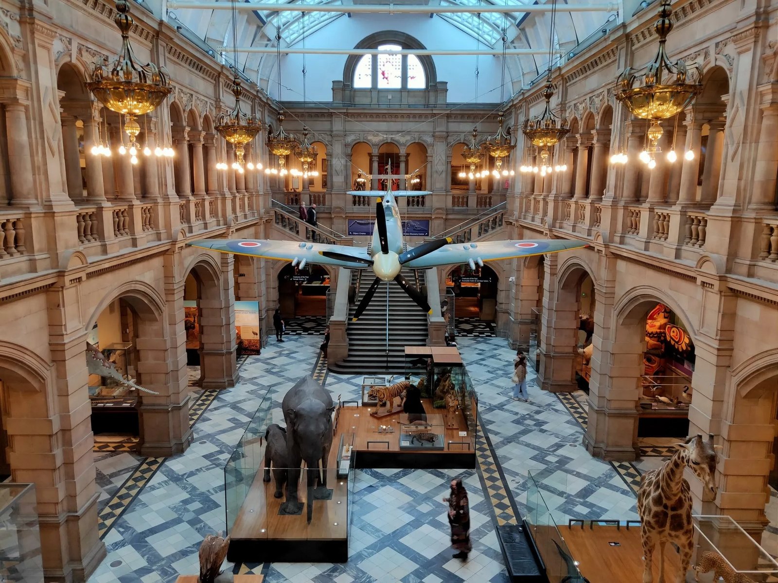 Visitors at Kelvingrove Art Gallery and Museum