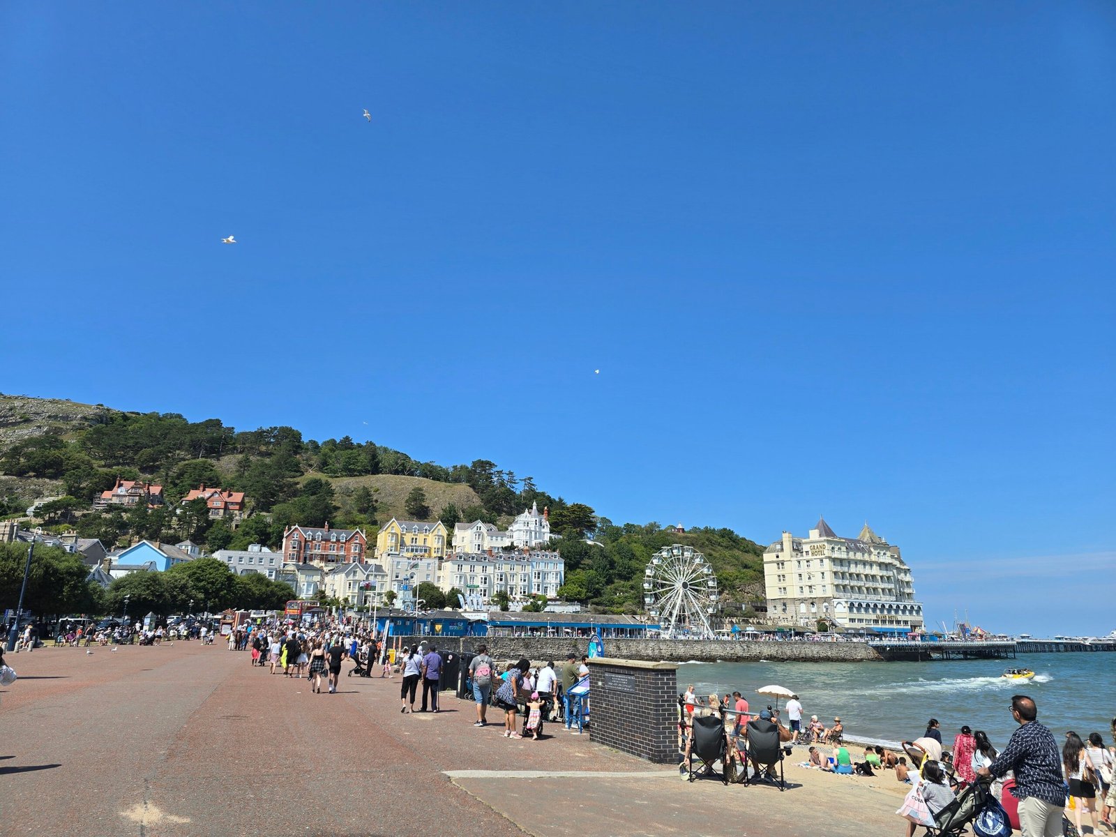 Traditional food stalls and seaside kiosks on Llandudno Pier