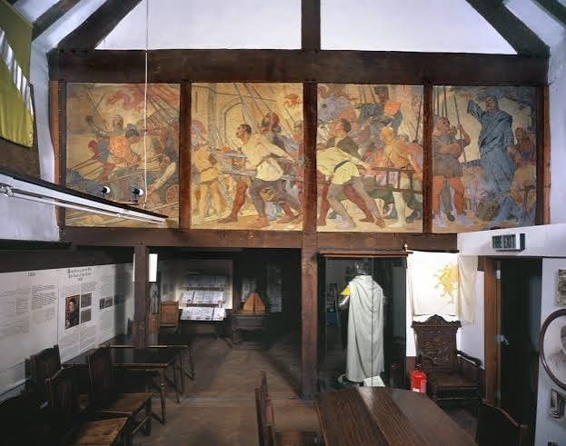 Welsh history display at the Owain Glyndŵr Centre