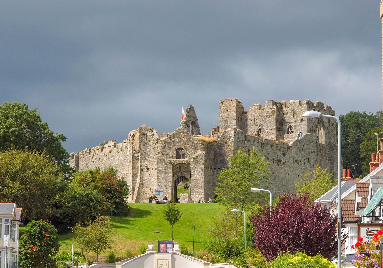 Oystermouth Castle in Mumbles