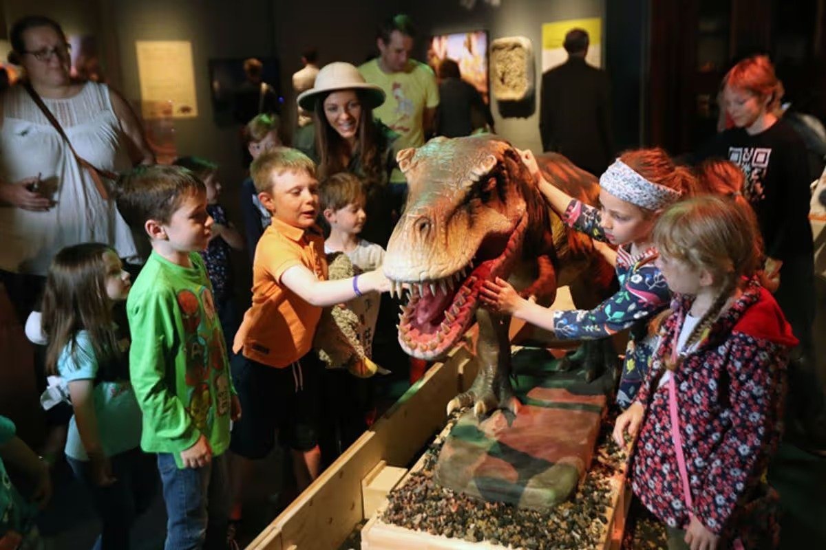 Visitors exploring National Museum Cardiff
