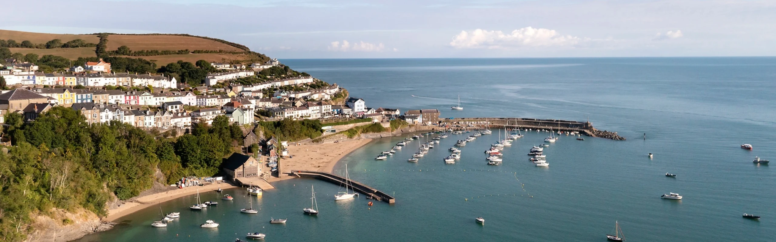 New Quay harbour and beach on the Ceredigion coast