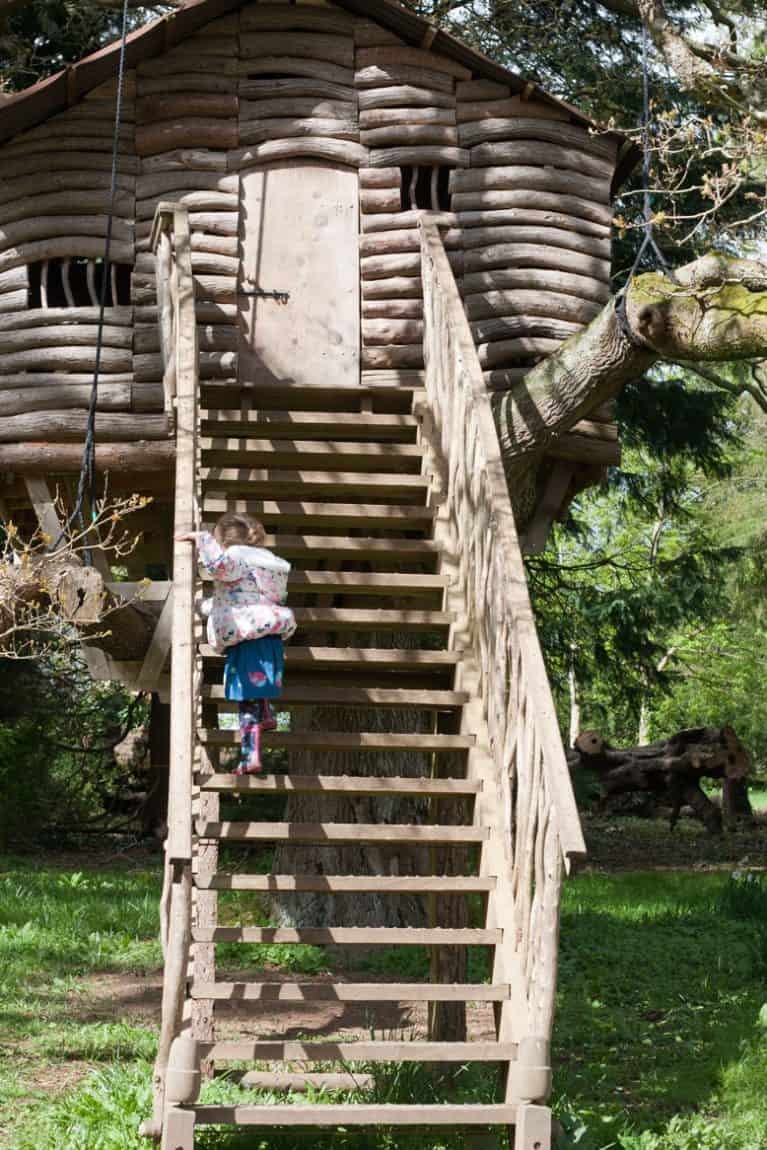 Families enjoying the play areas and woodland at Plas Newydd