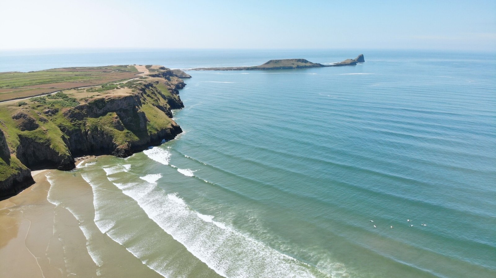 Worm’s Head from the cliffs at Rhossili