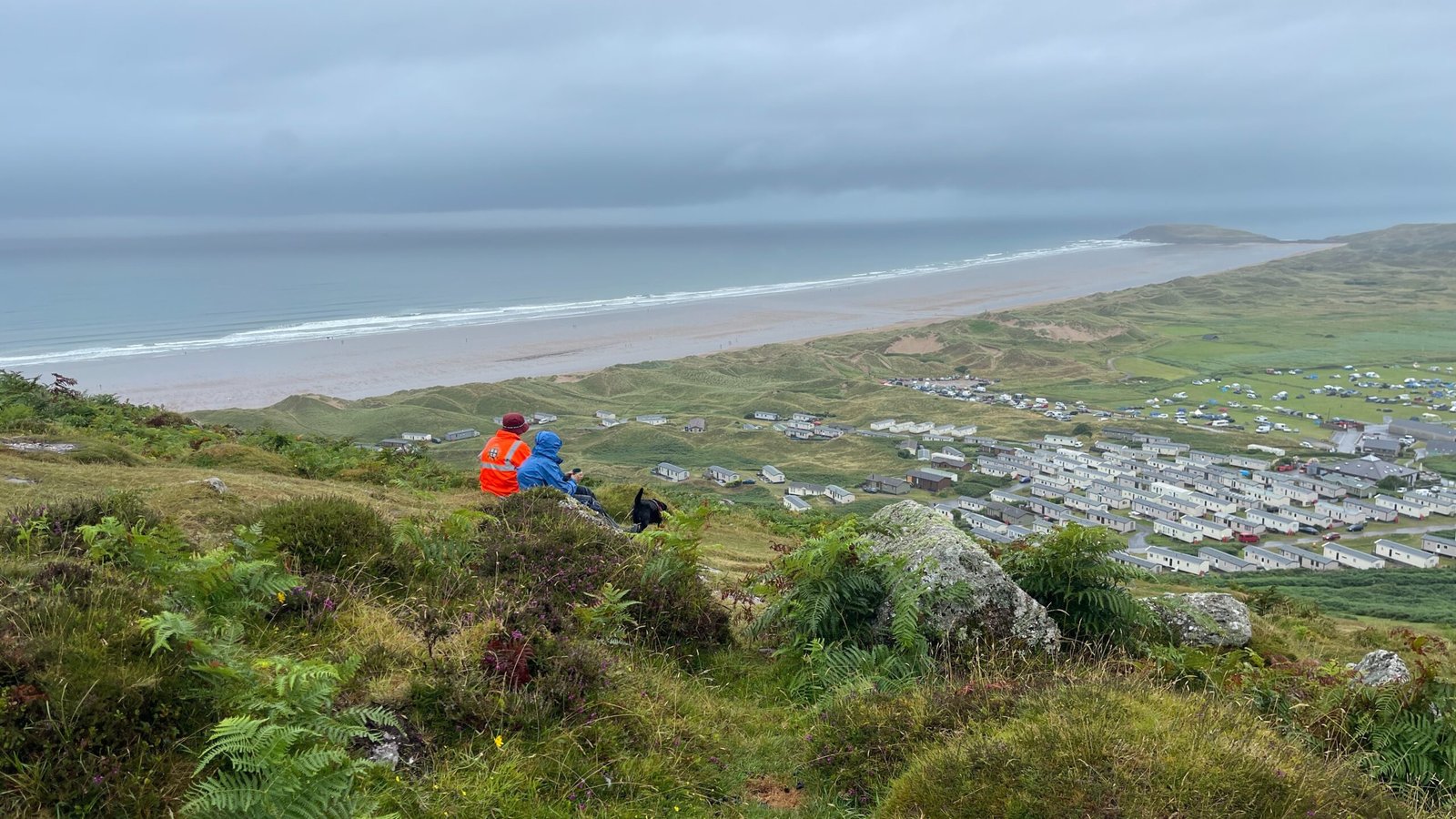 Coastal walking above Rhossili Bay