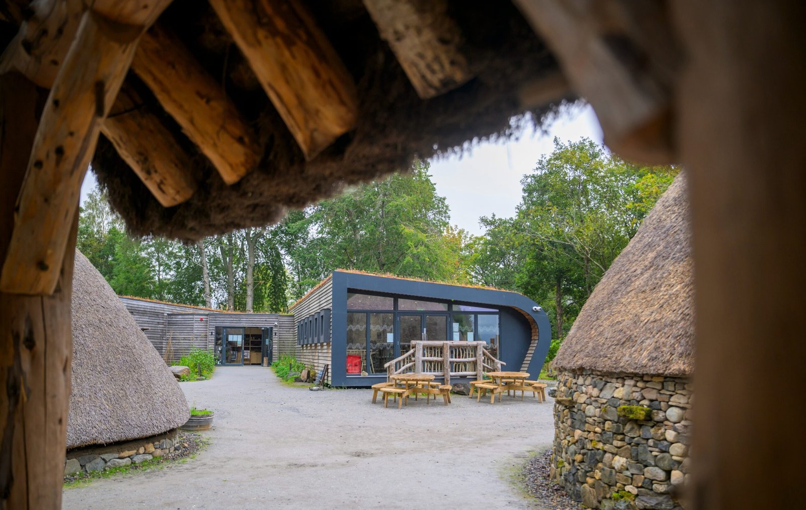Lochside café at the Scottish Crannog Centre