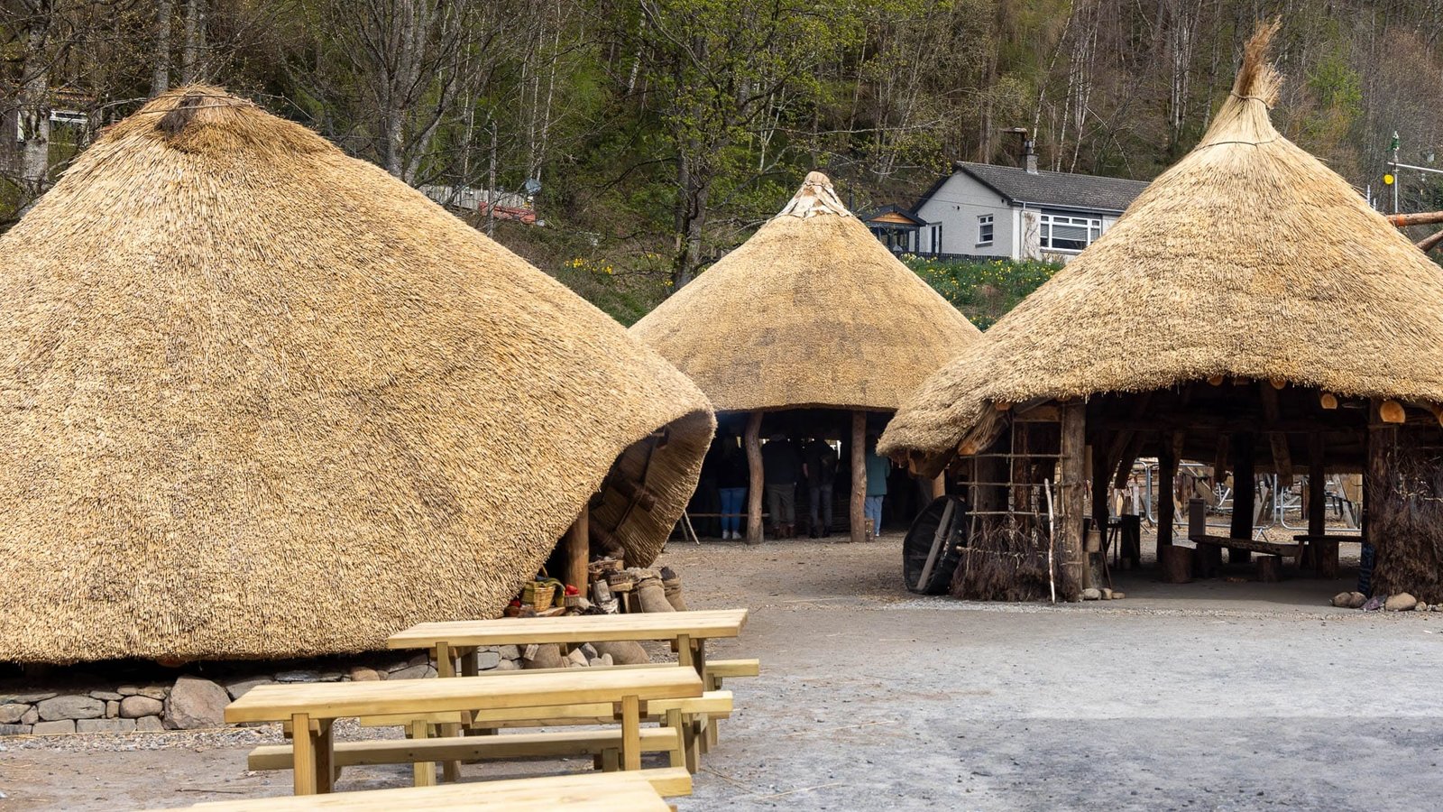 Iron Age village at the Scottish Crannog Centre