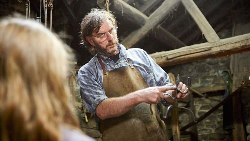 Traditional craft demonstration at St Fagans