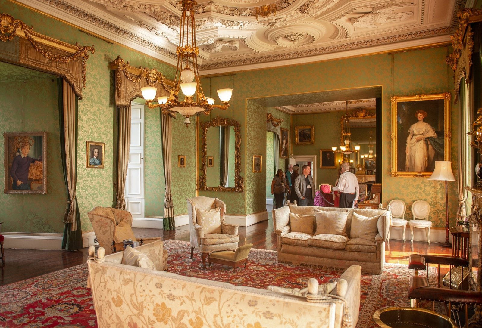 Decorative plasterwork inside Thirlestane Castle