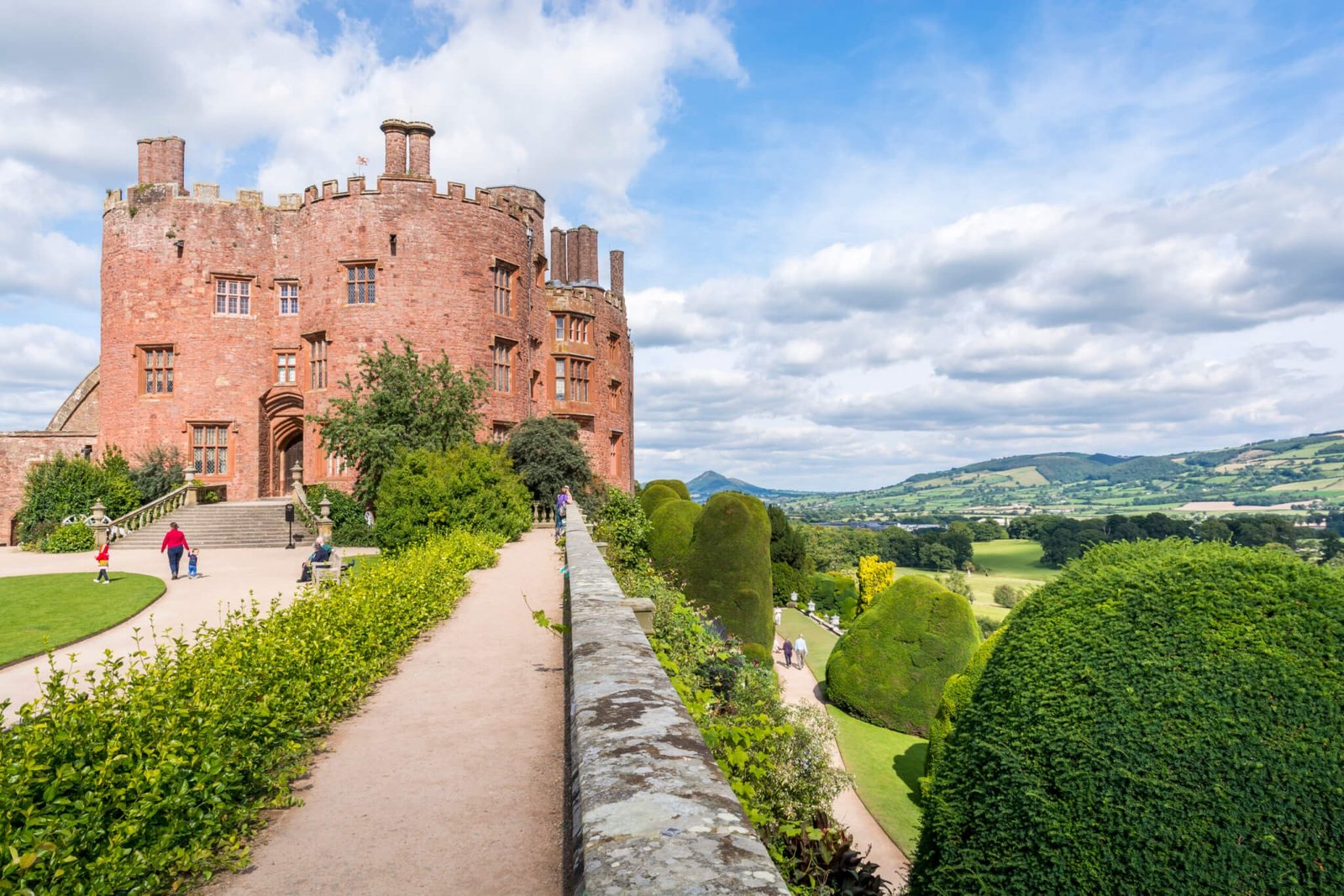 Powis Castle and its terraced gardens near Welshpool